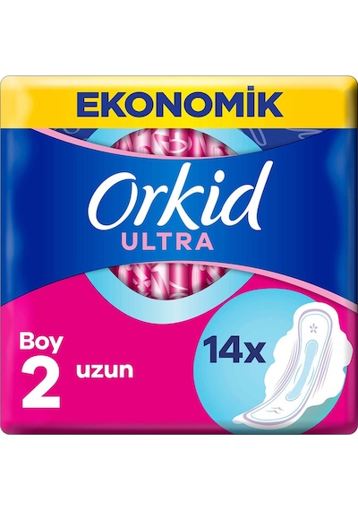 Orkid Ultra Extra Hijyenik Ped Uzun Ekonomik Paket 14'lü