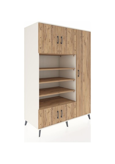Kronos Dolap 11 Raflı 5 Kapaklı 132x59x195 Aytaşı-çam/çam Aytaşı