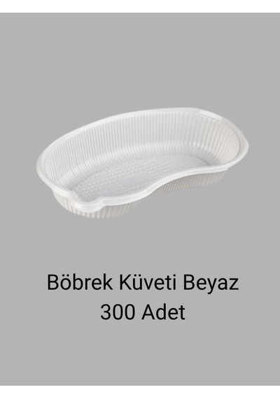 Lunimed Böbrek Küveti Beyaz Plastik 300 Adet