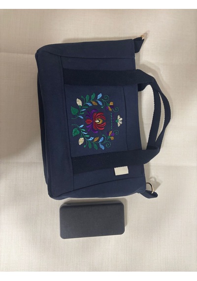 Lumya Atelier Lalezar Nakışlı Çanta Lacivert