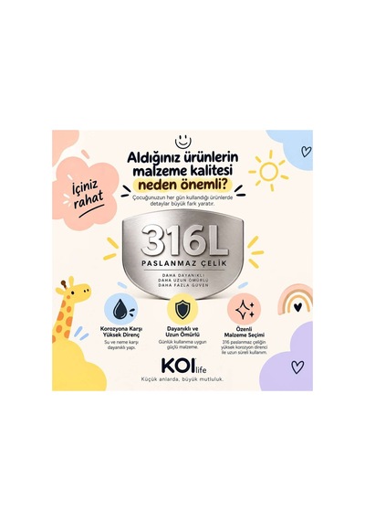 Koı Pembe Fil 500 Ml Paslanmaz Çelik-pipetli Çocuk Termosu Ve Suluk Pembe Pembe