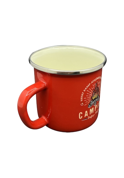 Orcamp Retro Emaye Kupa Bardak Adventure Kırmızı Out-1900