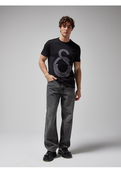 Gsstore Galatasaray Erkek Ata İmza T-shirt E251279 Siyah