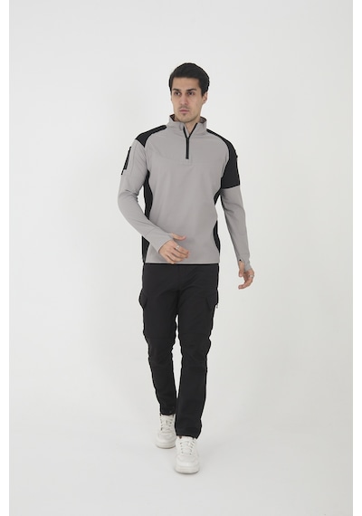 Camp Scoutland Camp138 Outdoor Tactical Su iticili Erkek Taş-Siyah Taktik Sweatshirt