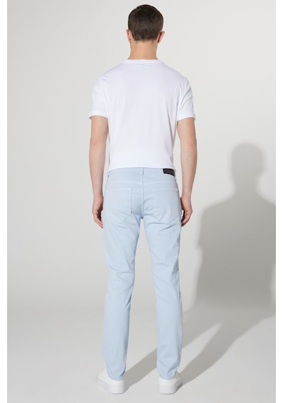AC&Co / Altınyıldız Classics ERKEK MAVI 360 Derece Her Yöne Esneyen Slim Fit Dar Kesim Pamuklu Rahat Pantolon Mavi