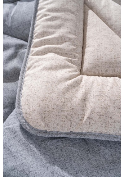 Rivaistanbul Pudra-gri Loura Çift Kişilik Çift Taraflı Lüx Wellsoft Yorgan 195x215 Cm Pudra Pembe