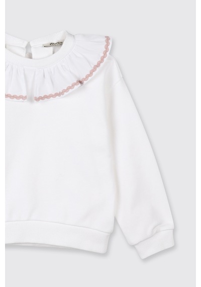 Panço Kız Çocuk Sweatshirt Beyaz