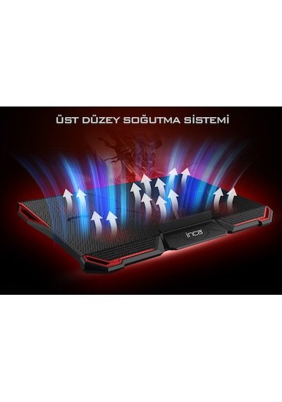 Inca INC-611 GMS Arrax 5 Fanlı 13" - 17" Gaming Notebook Soğutucu