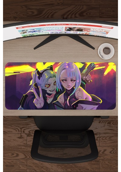 Cyberpunk Edgerunners Dikişli Kauçuk Oyuncu Mousepad V5 - 70x30 Xl Gaming Mouse Pad