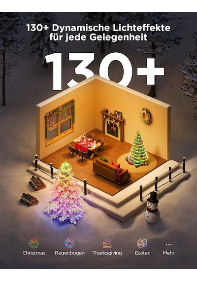 Govee Rgbwıc Noel Aydınlatması 20 M, Noel Ağacı İçin 200 Led'li Açık Ve Kapalı Noel Işık Zinciri, 130'dan Fazla Sahne Modu, Şekil Eşleme, Uygulama Kontrolü, Matter İle Uyumlu, Şeffaf Kablo Siyah Govee Rgbwıc Noel Aydınlatması 20 M, Noel Ağacı İçin 200 Led'li Açık Ve Kapalı Noel Işık Zinciri, 130'dan Fazla Sahne Modu, Şekil Eşleme, Uygulama Kontrolü, Matter İle Uyumlu, Şeffaf Kablo Siyah