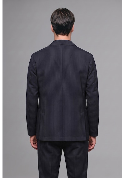 Defacto Regular Fit Polo Yaka Pamuk Astarlı Blazer Ceket G7970ax25wnnv86 Lacivert-nv86