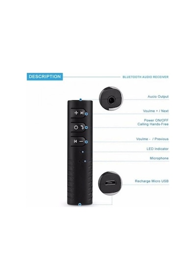 Car Bluetooth Music Driver Araç Aux Hands-free Mp3 Bağlantı Kiti Lisinya