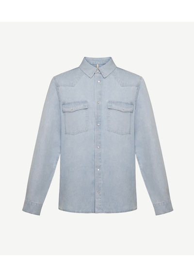 Yargıcı Denim Gömlek 25yegm6004x 485 Mavi