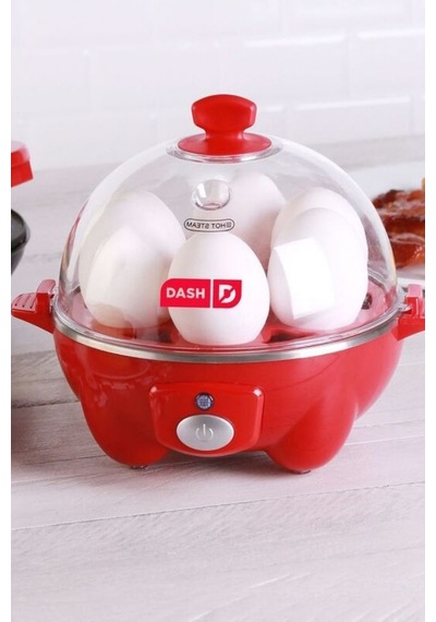 Dash Rapid Yumurta Pişirici + Mini Waffle Makinesi Premium Kahvaltı Seti Waffle Makineleri Kırmızı 3