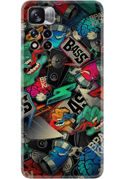 Xiaomi Redmi Note 11 Pro Kılıf Resimli Desenli Silikon Platinium Series Bass 1886