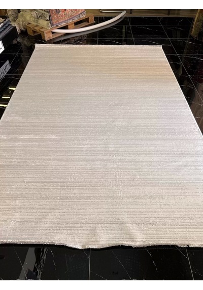 Sanat Halı Doku 3739 Beyaz Düz Modern Salon Halısı