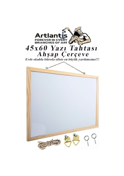 Artlantis Duvara Monte Beyaz Yazı Tahtası 45 x 60 CM