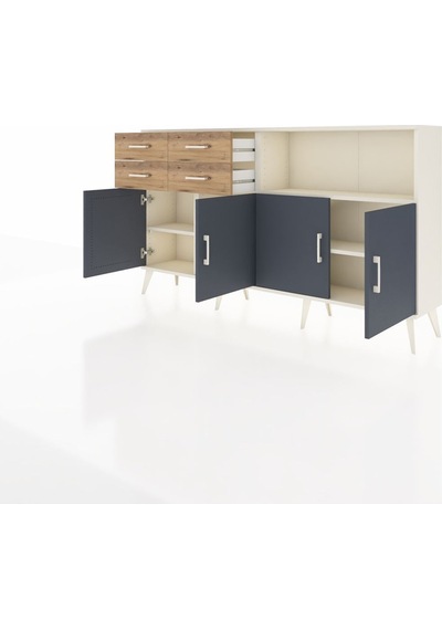 Arges Konsol 4 Raflı 4 Çekmeceli 4 Kapaklı 176x30x99 Aytaşı-antrasit/çam Antrasıt/atlas Çam - Aytası Arges Konsol 4 Raflı 4 Çekmeceli 4 Kapaklı 176x30x99 Aytaşı-antrasit/çam Antrasıt/atlas Çam - Aytası