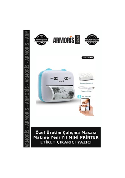 Özel Üretim Çalışma Masası Makine Yeni Yıl Mini Printer Etiket Çıkarıcı Yazıcı