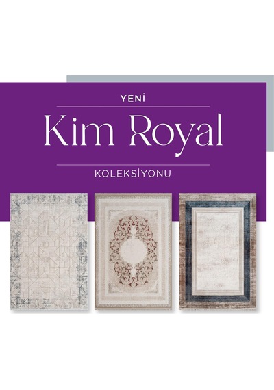 Royal Halı Kim Royal Kc06a Krem Vizon Akrilik Yumuşak Dokulu Modern Çerçeveli Halı