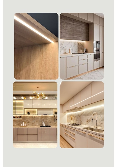 Mutfak Dolabı Ve Tezgah Üstü Sıva Üstü Led Bar 24v 4000k 150 Cm