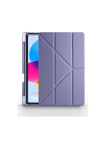 Apple Uyumlu iPad  11 A16 2025 10. Nesil 10.9 Kılıf Katlanır Kalem Bölmeli Silikon Standlı Uyku Modlu Akıllı Kapak