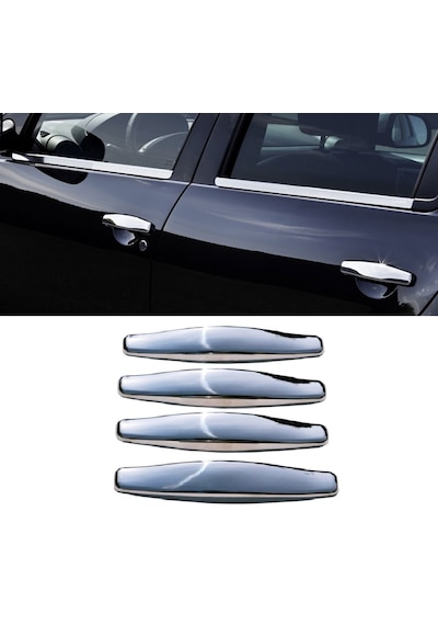 Dacia Duster 2008-2012 Arası Krom Kapı Kolu 4 Kapı P.çelik