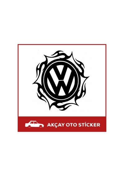 Volkswagen Sticker Alevli Volkswagen Oto Sticker Arma Sticker