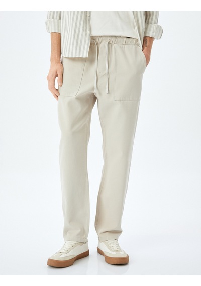 Koton Beli Bağcıklı Cep Detaylı Pamuklu Chino Pantolon Deve Tüyü 5sam40023hw Taba Koton Beli Bağcıklı Cep Detaylı Pamuklu Chino Pantolon Deve Tüyü 5sam40023hw Taba