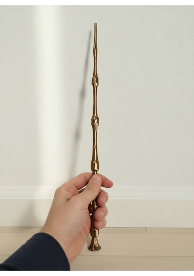 Harry Potter Albus Dumbledore Mürver Asa - Işıltılı Altın Serisi Koleksiyonluk Dekoratif Asa 30 CM