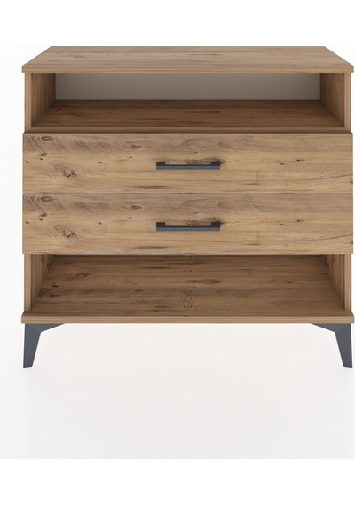 Arges Şifonyer Tek Raflı 2 Çekmeceli 88x30x80 Çam-çam Çam