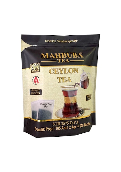 Mahbuba Tea Std 2575 Ithal Seylan Sri Lanka Ceylon Kaçak Demlik Poşet Siyah Yaprak Çayı 105x4gr