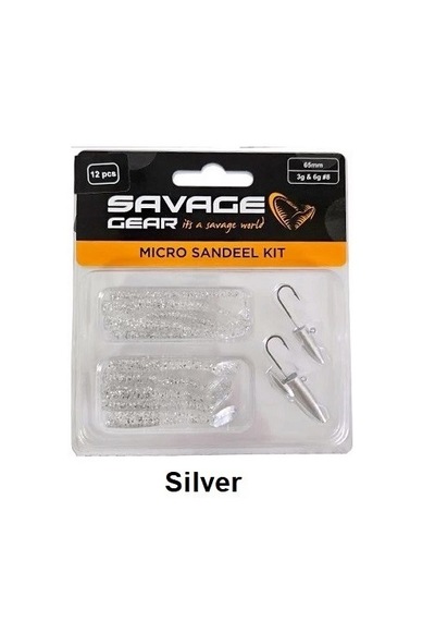 Savage Gear Lrf Micro Sandeel Kit 12 Adet Silver