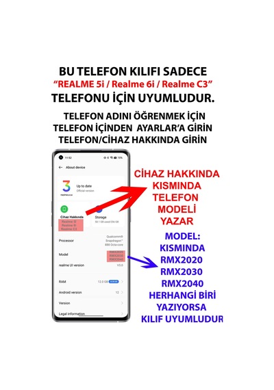 Realme 5i - 6i - C3 Uyumlu Mantık Ve Duygu Temalı Baskılı Silikon Kılıf