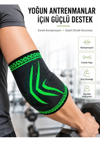 Trendexa Mey İthalat Elastik Kompresyon Dirsek Destekliği Spor Fitness Günlük Kullanım Dirseklik