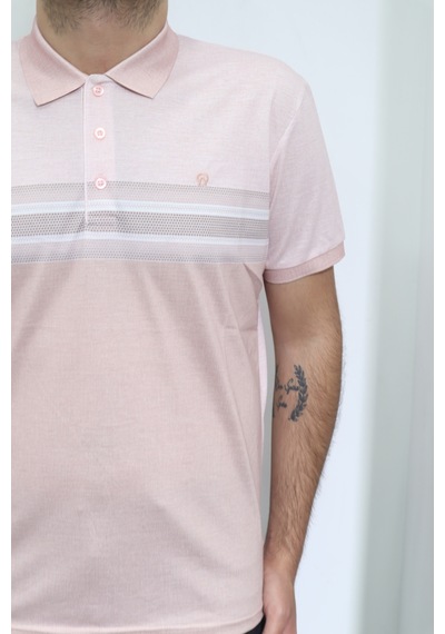 Santa Dmctekstil Erkek Dijital Baskı Desenli Klasik Kesim Rahat Kalıp Cepsiz Polo Yaka T-shirt Pembe Santa Dmctekstil Erkek Dijital Baskı Desenli Klasik Kesim Rahat Kalıp Cepsiz Polo Yaka T-shirt Pembe
