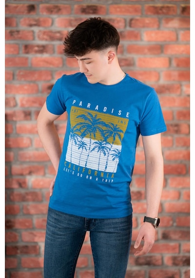 Fbı Jeans Desenli Slimfit Pamuklu Erkek T-shirt 001