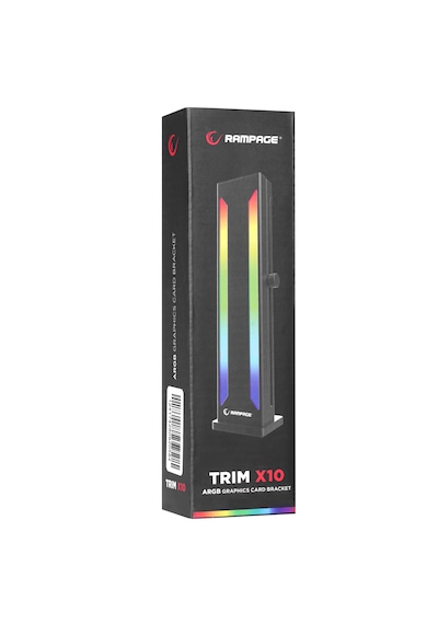 Rampage Trım X10 Siyah Aluminyum Argb Dikey Vga Ekran Kartı Tutucu