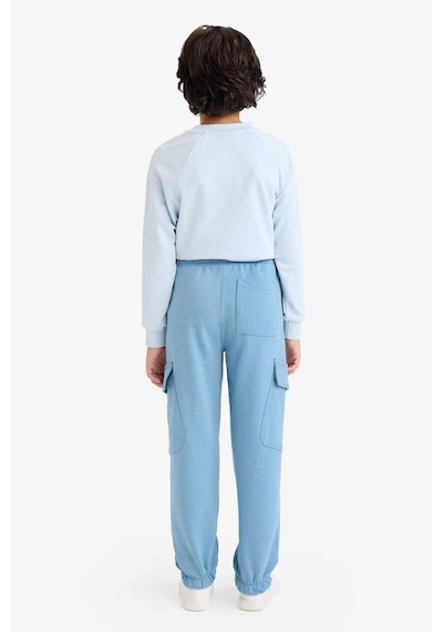 Defacto Beli Lastikli Kargo Cepli Jogger Eşofman Altı Erkek Çocuk G6152a826spbe455 Mavi-be455