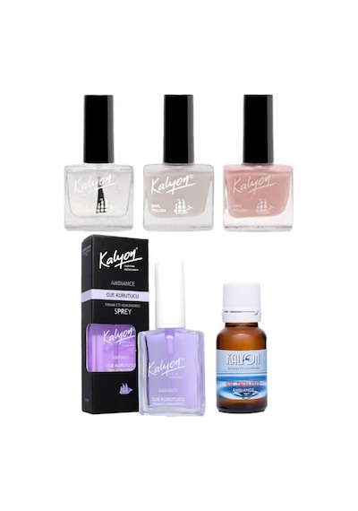 Kalyon French Set + Oje Kurutucu Sprey 17 ML + Oje Çözücü