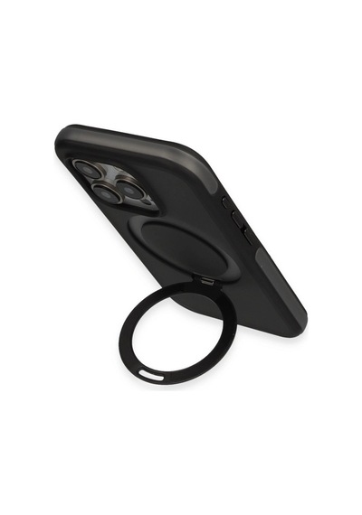 Joko Apple iPhone Uyumlu 15 Pro Max Zorda Airbag Magsafe Standlı Kapak - Siyah İtdark15706