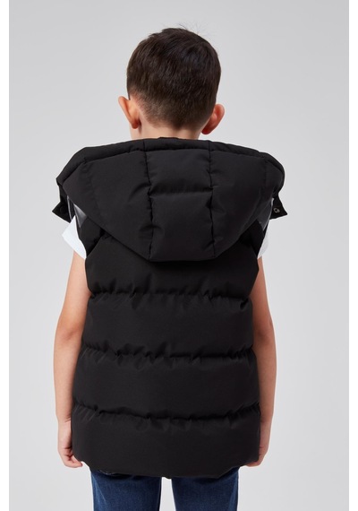Benitto Kids Kapüşonlu Erkek Çocuk Şişme Yelek 51310 Siyah