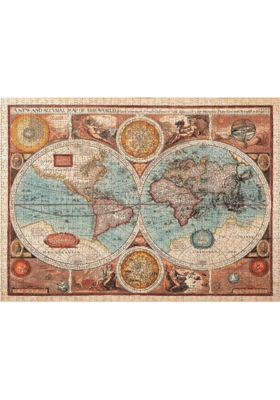 Nova Puzzle 1000 Parça 1626 Eski Dünya Haritası - Andrey Burmakin
