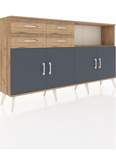 Arges Konsol 4 Raflı 4 Çekmeceli 4 Kapaklı 176x30x99 Çam-antrasit/çam Antrasıt/atlas Çam - Atlas Çam Arges Konsol 4 Raflı 4 Çekmeceli 4 Kapaklı 176x30x99 Çam-antrasit/çam Antrasıt/atlas Çam - Atlas Çam