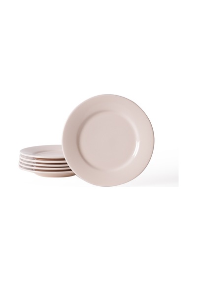 Keramika Krem Linda Pasta Tabağı 21 Cm 6 Adet 030 Krem