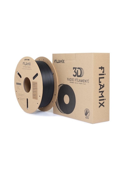 Filamix Pla Mat Siyah 1.75mm 1kg Gerçek Mat Siyah - Gerçek Premium Görünüm