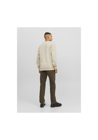 Jack & Jones Jjebradley Crewneck Sweat Günlük Erkek Sweatshirt Ekru