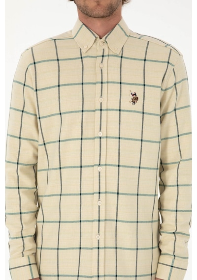 U.S. Polo Assn. Erkek Koyu Yeşil Uzun Kollu Gömlek 50316617-VR079