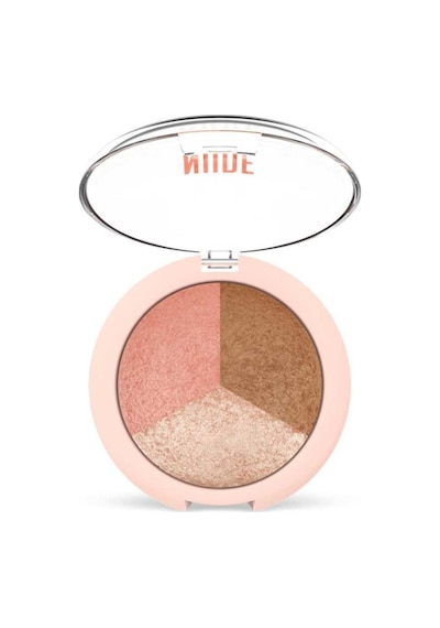 Golden Rose Nude Look  Baked Trio Face Powder