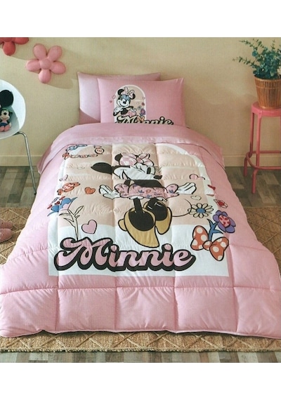 Özdilek Lisanslı Tek Kiş.çocuk Uykuseti-minnie Mouse Garden Pembe Pembe